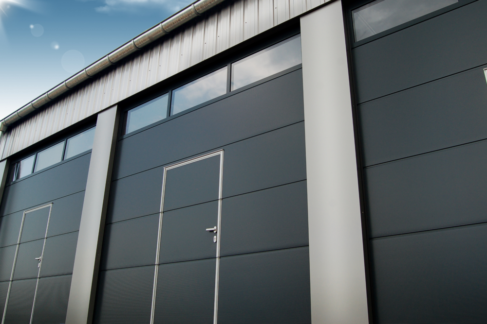 Sectional doors for industrial buildings