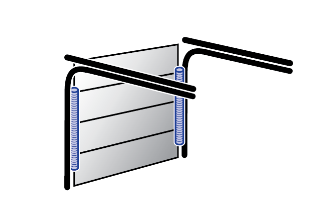 door system with tension springs
