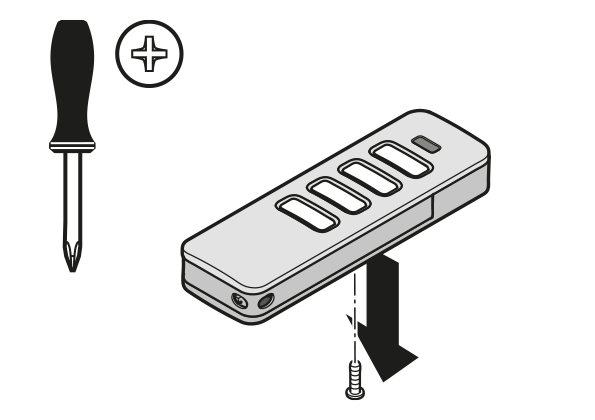 Step 1 - Changing the Pearl hand-held transmitter battery