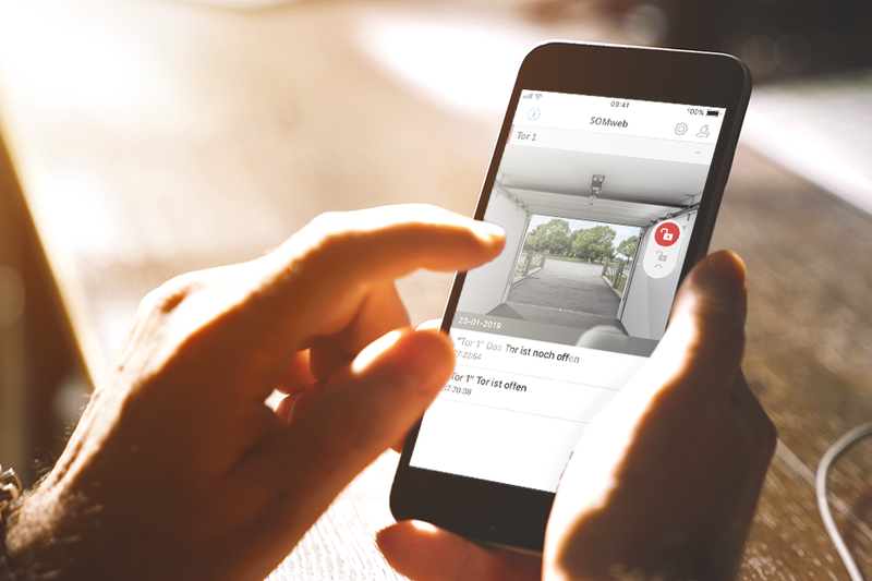 Control garage door via smartphone