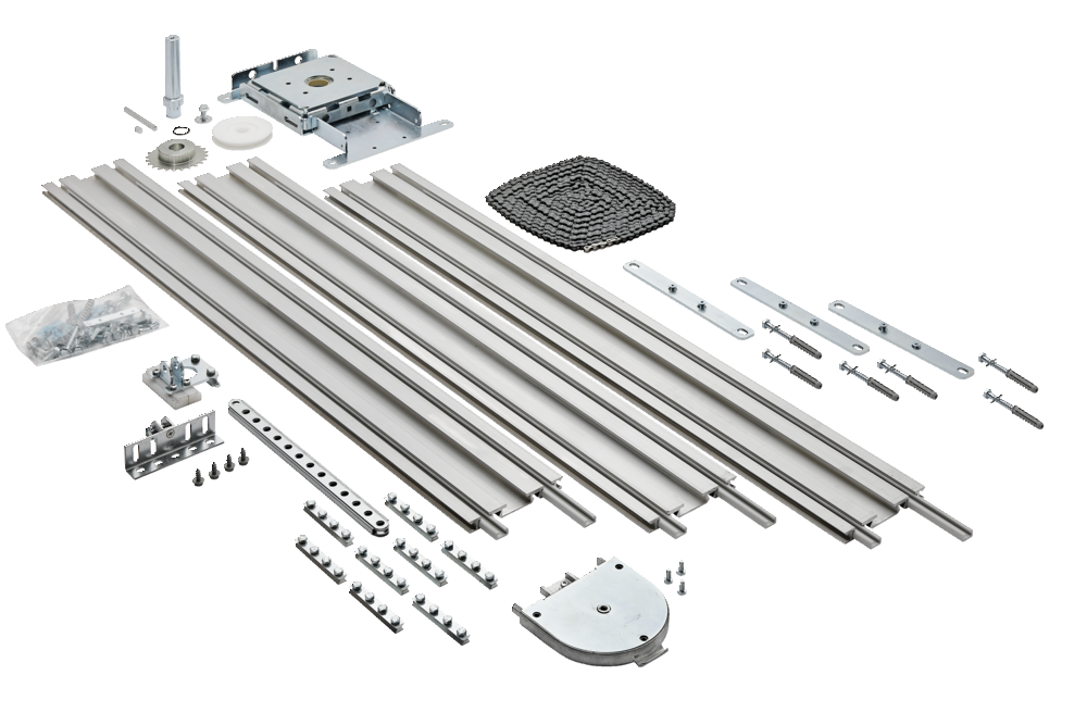 3-part rail unit 