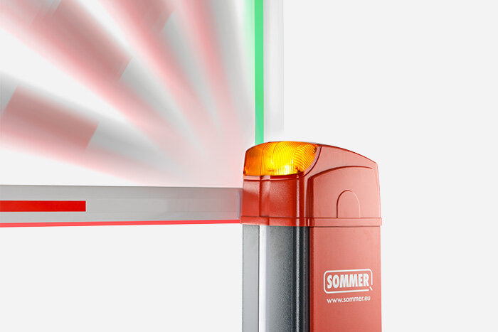 Barrier boom LED