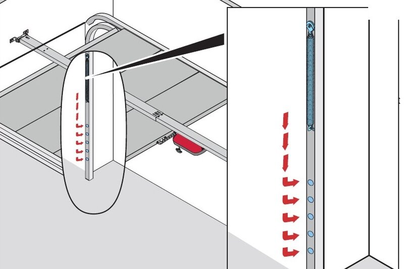 Mounting aid on a garage door